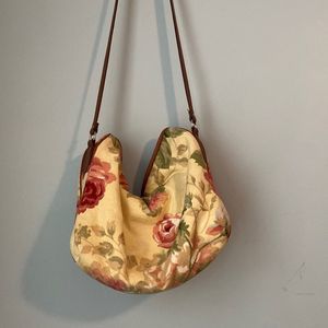 Heckathorn Floral Slouchy Vintage Crossbody Purse